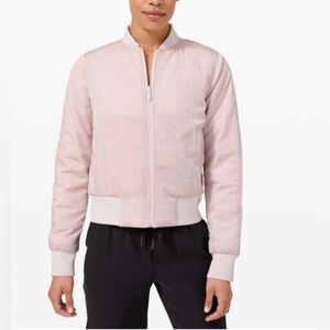 Lululemon Light Pink Reversible Bomber/puffer Jacket